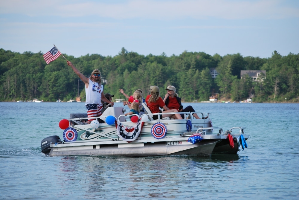 2022 4th of July Boat Parade Bear Lake Association of Kalkaska County